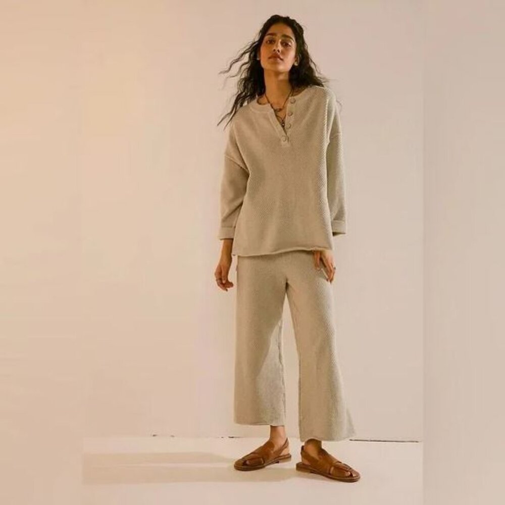 Free People | Hailee Sweater Set | Medium, Alfalfa (Beige/Tan)